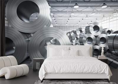 roll of steel sheet in factory Wall mural