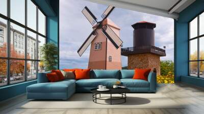 Vintage Windmill Wall mural