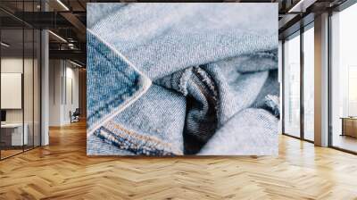 Fine Detail Of Denim Wall mural