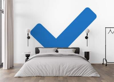 blue check mark transparent background png file type Wall mural