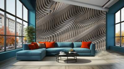  futuristic metal background Wall mural