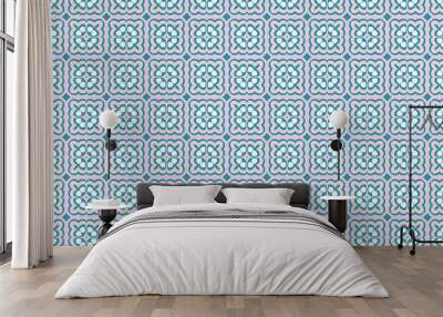 colored decortative geometric art pattern Wall mural