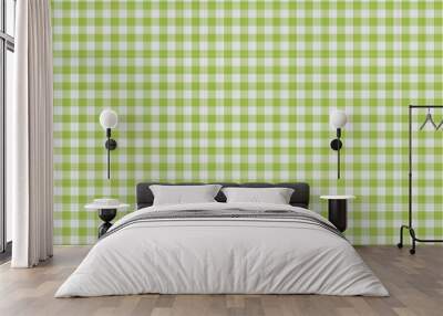 green gingham cotton background Wall mural