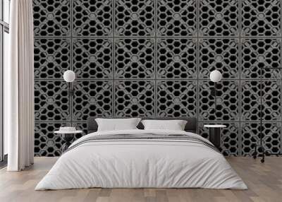 metal industry mesh floor panels  Wall mural