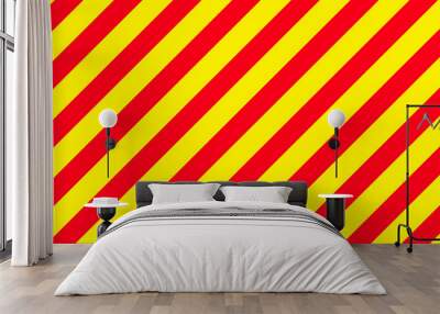 red and yellow diagonal stripes background Wall mural