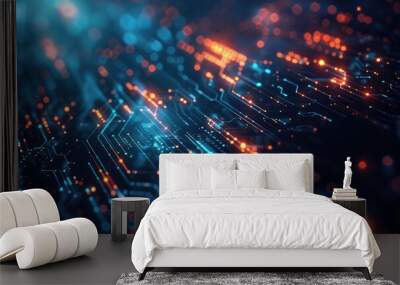 Creative and innovative circuit board patterns, showcasing the energy and connectivity of modern technology.





 Wall mural