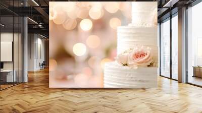 Close-up of  wedding cake
 Wall mural