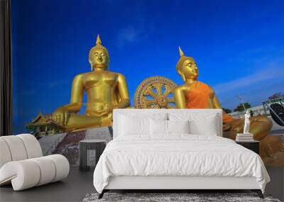 Giant buddha statue at Wat muang, Thailand Wall mural