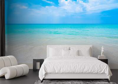 The clean and beautiful white beach of southern Thailand Wall mural