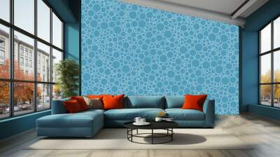 Abstract seamless pattern small blue circles texture background Wall mural