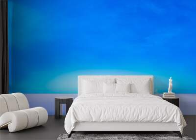 Panorama of cloud clear sky background for summer vacation concept at ocean and summer sea water with sunlight of beautiful cloudy sky. Wall mural