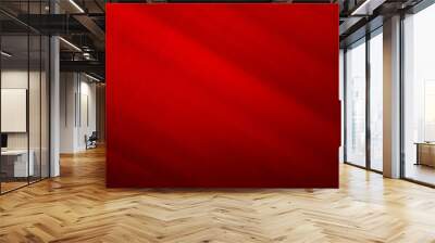 Wall interior background, studio and backdrops show products.with shadow from window color Red background for text insertion and presentation product Wall mural