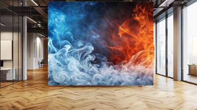 A picture of smoke that is from fire Wall mural