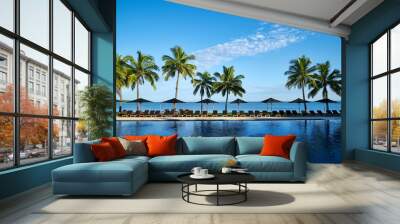 A beach resort in Fiji. Wall mural