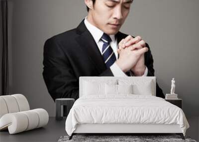 Businessman image of a Korean man in his 30s. Wall mural