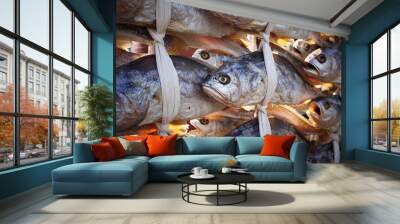 The fish is dried for a long time.
 Wall mural