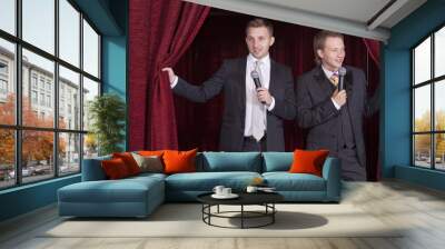 two comedian actors on stage Wall mural