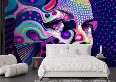 abstract female surreal portrait Wall mural