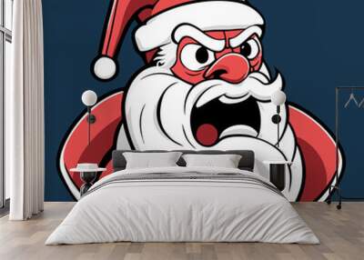 angry santa claus Wall mural