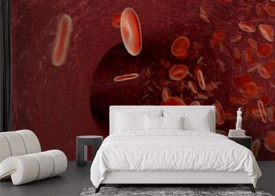 blood in a artery Wall mural