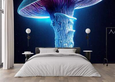 glowing mushrooms Wall mural