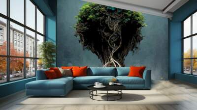 old magic tree with roots Wall mural