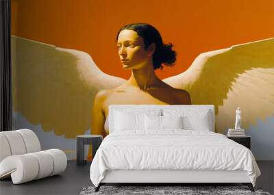 retro portrait of a female angel Wall mural