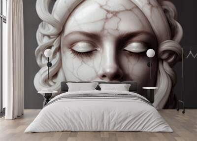 revived sculpture of the gorgon medusa Wall mural