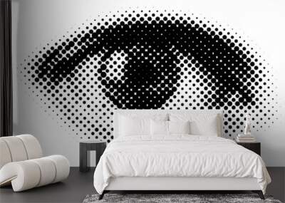 vector dots eye Wall mural