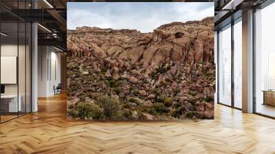 Big brown rocks at Tonto National Forest in Arizona, landscape of rocky mountains Wall mural