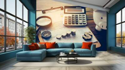 business financial planning financial analysis for corporate growth Wall mural