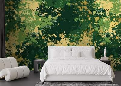 Professional seamless pixel summer camouflage for your production or design Wall mural