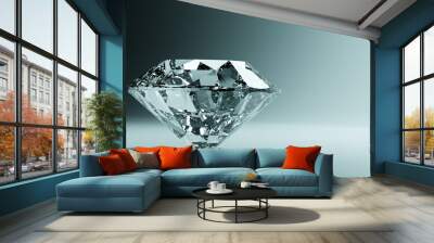 Brilliant cut diamond, precious gem jewelry Wall mural