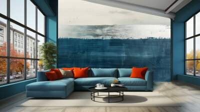 Calm blue and white abstract painting with texture Wall mural