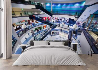 Modern shopping mall interior Wall mural