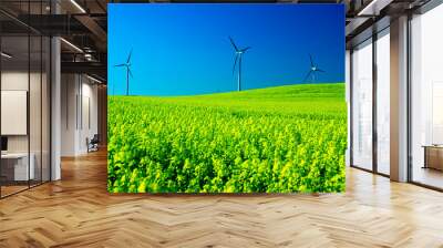 Wind turbines. Wall mural