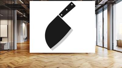 Large sharp cleaver knife Vector illustration isolated on transparent background.PNG format Wall mural