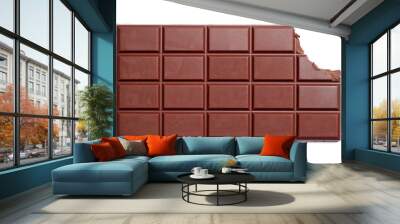 Chocolate bar with the corner bitten off Wall mural