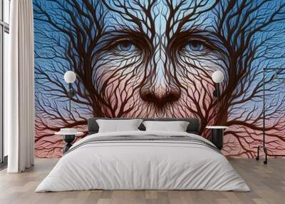 tree head Wall mural