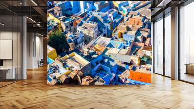 Roof Jodhpur, the Blue City of Rajasthan, India Wall mural