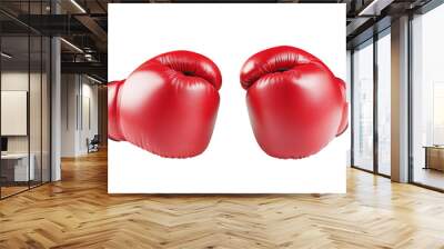 A pair of boxing gloves Isolated on Transparent Background Wall mural