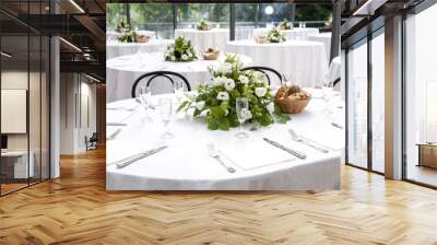 wedding table in the castle Wall mural