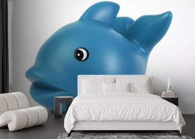 blue plastic whale Wall mural