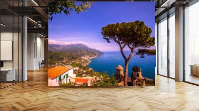 Coastline in Ravello, Amalfi coast, italy Wall mural