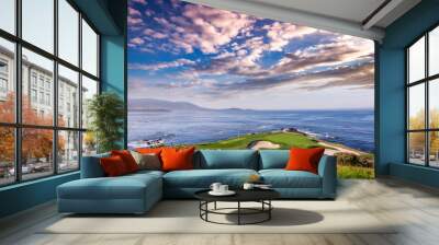 golf course with ocean Wall mural