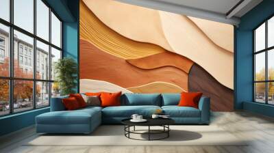 Abstract texture background design in beautiful Terracotta color. Wall mural