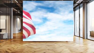 American National Holiday. US Flags with American stars, stripes and national colors. President's Day. 4th July. Veterans Day. Memorial Day. Wall mural