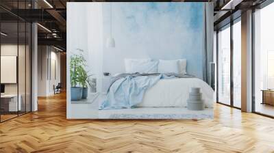 bed on ombre wall Wall mural