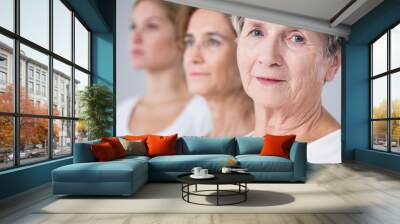 Calm elderly woman Wall mural