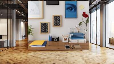 Creative designed desk Wall mural